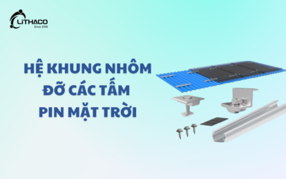 Hệ khung nhôm đỡ các tấm pin mặt trời