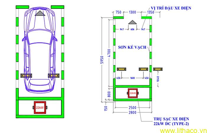 Trạm sạc xe điện công cộng 22 KW AC 3