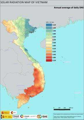 Cường độ bức xạ mặt trời ở Việt Nam cập nhật mới nhất