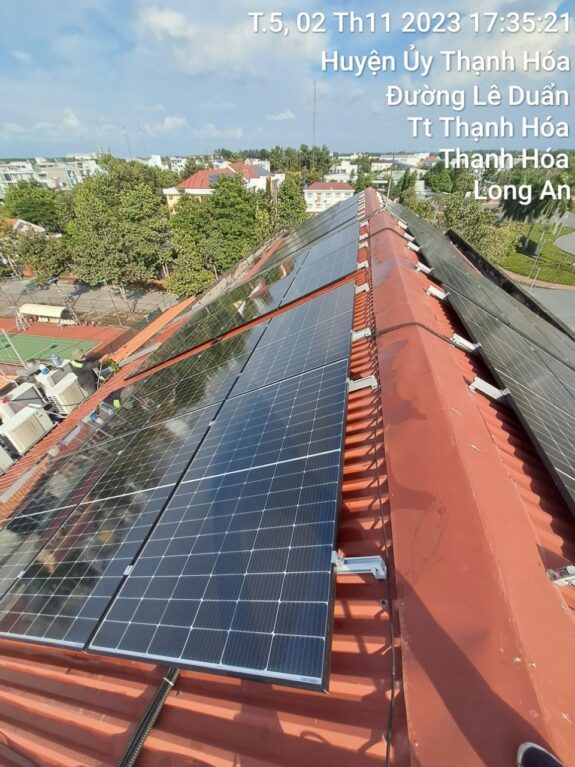 Hệ thống điện mặt trời 60kWp Huyện Ủy Thạnh Hóa 4